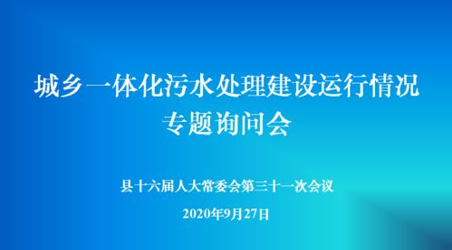 问渠哪得清如许——县人大常委会城乡一体化污水处理建设运行专题询问工作纪实